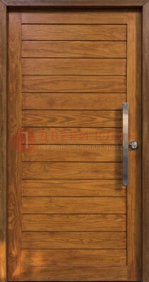 Коричневая входная дверь c МДФ панелью ЧД-02 в частный дом в Сосновый Бор