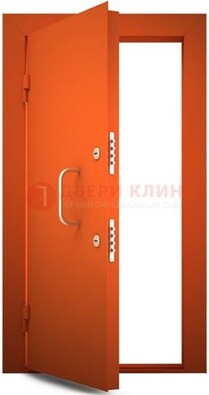 Оранжевая стальная бронированная дверь с нитроэмалью ДБ-2 в Сосновый Бор