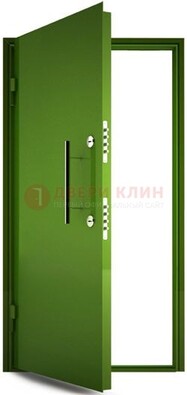 Зеленая металлическая бронированная дверь ДБ-8 в Сосновый Бор