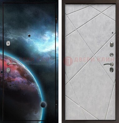 Железная дверь с фотопечатью планеты ДФ-21 в Сосновый Бор