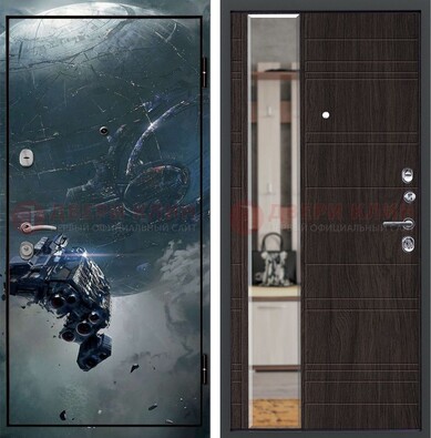Железная дверь с фотопечатью космической фантастики ДФ-51 в Сосновый Бор
