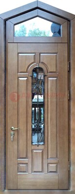 Железная дверь Винорит с фрамугой для частного дома ДФГ-34 в Сосновый Бор