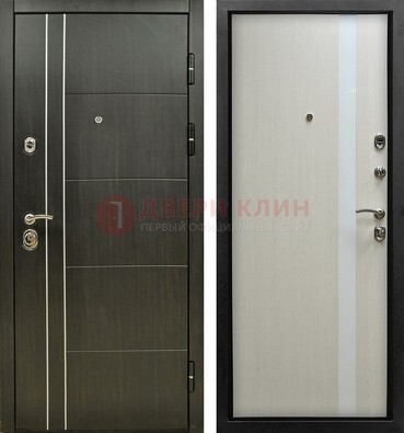 Морозостойкая темная металлическая дверь с МДФ ДМ-164 в Сосновый Бор