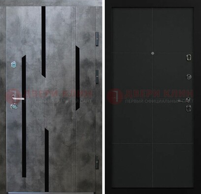 Стальная дверь с МДФ в темном цвете ДМ-415 в Сосновый Бор