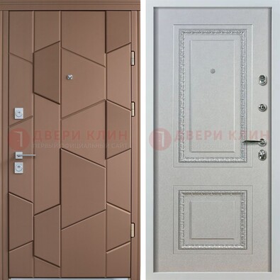 Квартирная стальная дверь с разными панелями МДФ ДМ-496 в Сосновый Бор