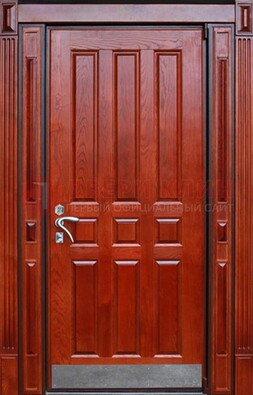 Красная входная дверь для улицы с МДФ ДМ-532 в Сосновый Бор