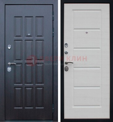 Черная стальная дверь с МДФ ДМ-7 в Сосновый Бор
