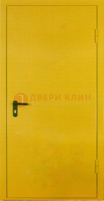 Желтая железная дверь с нитроэмалью ДН-5 в Сосновый Бор