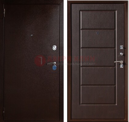 Темная входная дверь с порошковым окрасом ДП-113 в Сосновый Бор