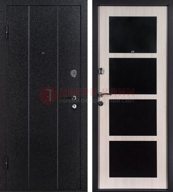 Черная металлическая дверь с порошковым напылением ДП-176 в Сосновый Бор