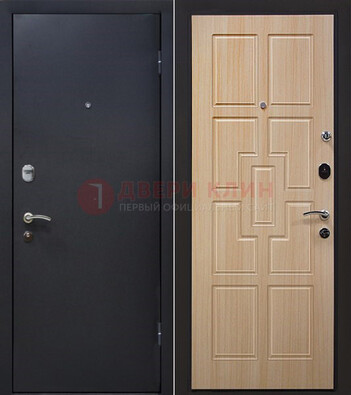 Черная железная дверь с порошковым покрытием ДП-187 в Сосновый Бор
