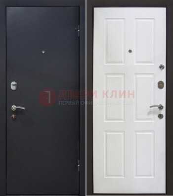 Черная металлическая дверь с порошковым покрытием ДП-193 в Сосновый Бор