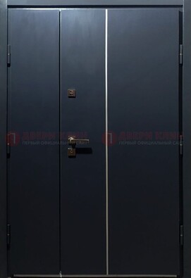 Темная металлическая дверь с порошковым покрытием ДП-220 в Сосновый Бор