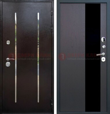 Стальная дверь с порошковым напылением с МДФ и стеклом ДП-230 в Сосновый Бор
