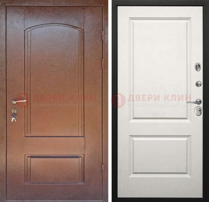 Железная дверь с порошковым покрытием Медный антик со светлой МДФ ДП-234 в Сосновый Бор