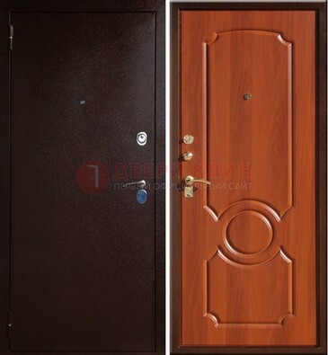 Темная железная дверь с порошковым напылением ДП-46 в Сосновый Бор