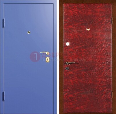 Сиреневая стальная дверь с порошковым покрытием ДП-75 в Сосновый Бор