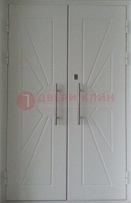 Парадная двухстворчатая дверь с фрезерованным МДФ ДПР-14 в Сосновый Бор