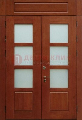 Металлическая парадная дверь со стеклом ДПР-69 для загородного дома в Сосновый Бор