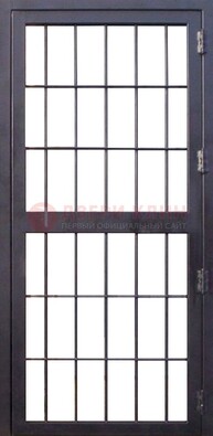Темная стальная решетчатая дверь ДР-34 в Сосновый Бор