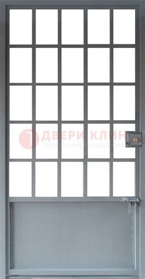 Металлическая решетчатая дверь в сером цвете ДР-7 в Сосновый Бор