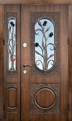 Железная дверь с виноритом и ковкой ДВТ-180 в Сосновый Бор