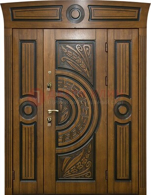 Парадная входная дверь с виноритом и узором ДВТ-194 в Сосновый Бор