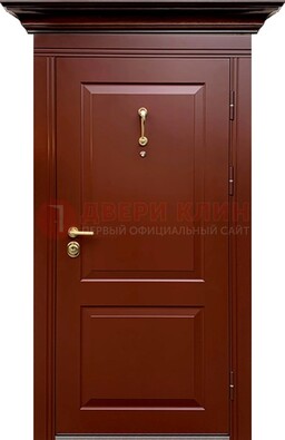 Красная железная дверь винорит для частного дома ДВТ-251 в Сосновый Бор