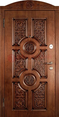 Коричневая входная дверь с виноритом ДВТ-41 в Сосновый Бор