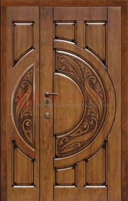 Коричневая входная дверь с виноритом ДВТ-5 в Сосновый Бор