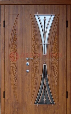 Входная классическая дверь с терморазрывом и коричневым МДФ ДВТ-76 в Сосновый Бор
