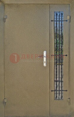 Тамбурная дверь Порошок со стеклом и ковкой ПЛ-20 в Сосновый Бор